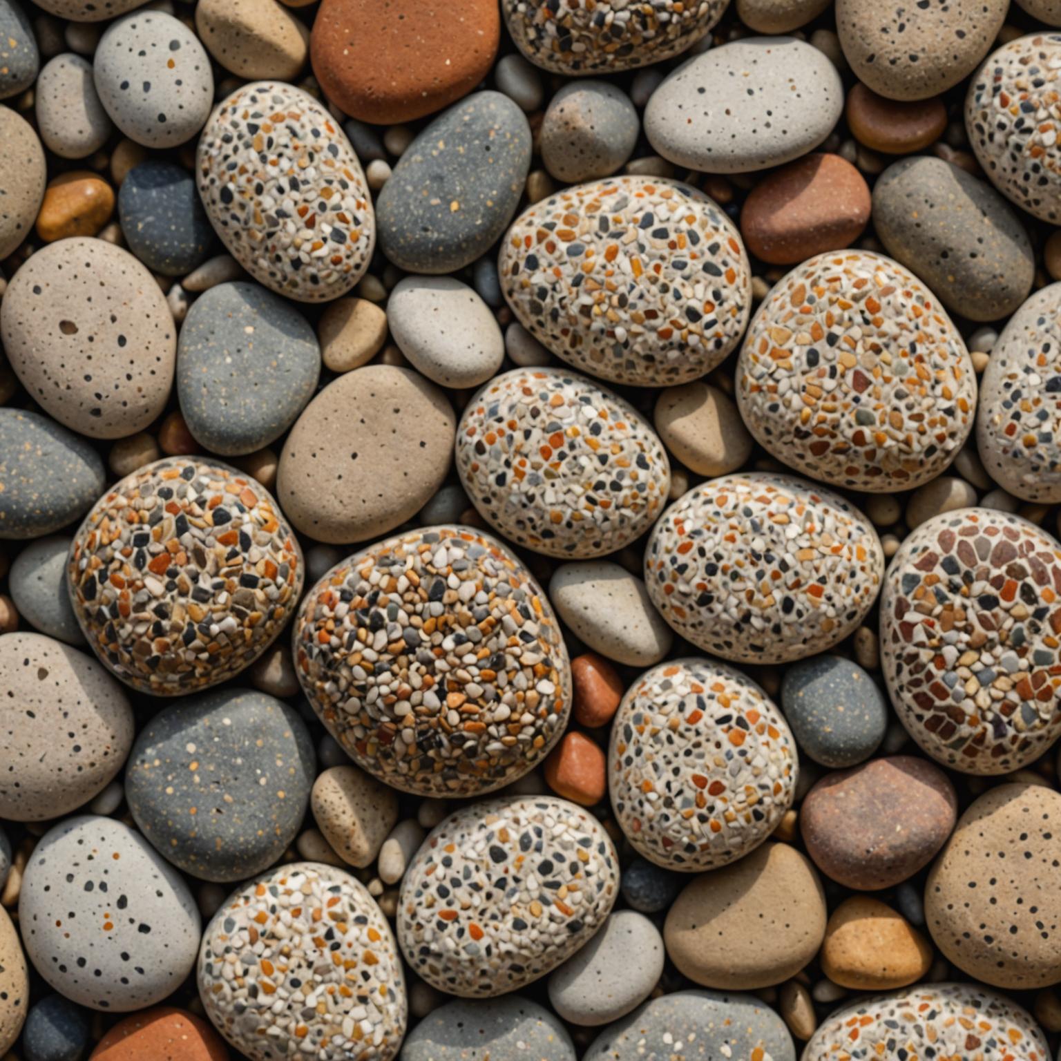 Exposed aggregate finish showing natural pebble surface